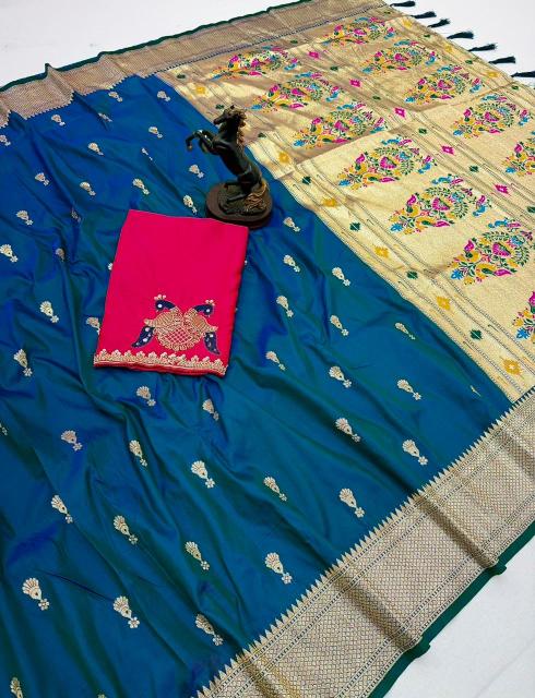 Malhar jumkha paithani silk catalogue sarees online shopping